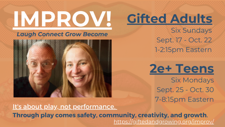 Improvisational Living for the Gifted: Why Fool Around With Improv?